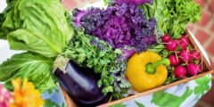 صورة خضراوات وتوضيح فوائد الالياف الغذائية لصحة الجسم